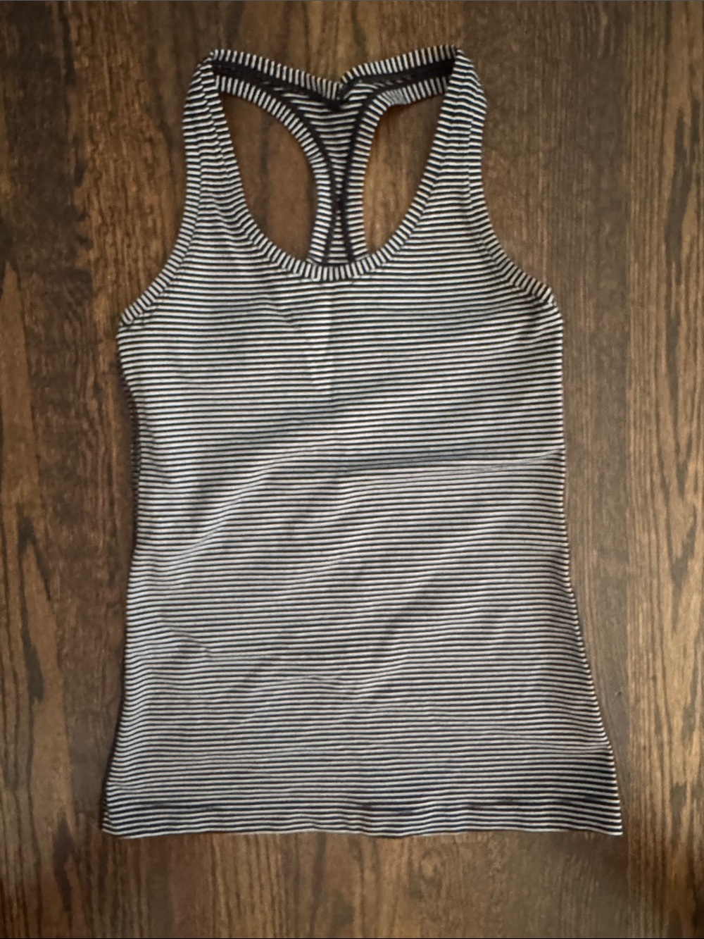 Lululemon Striped Racerback Tank Top in Black and White - Women